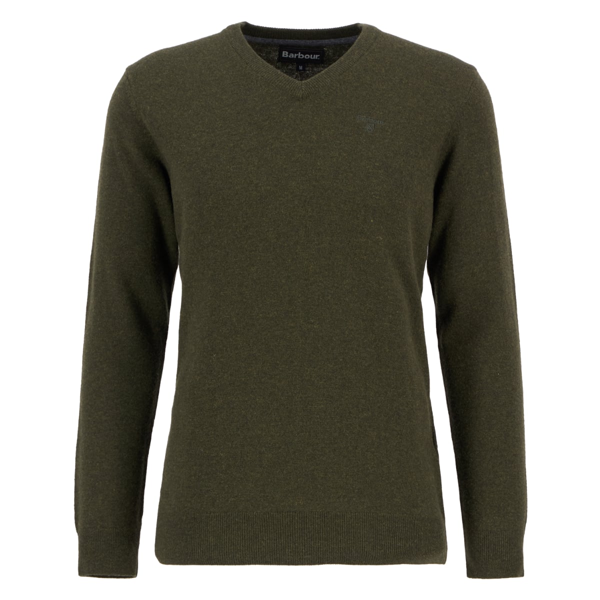 Barbour Essential Lambswool V Neck Men's Jumper | Seaweed