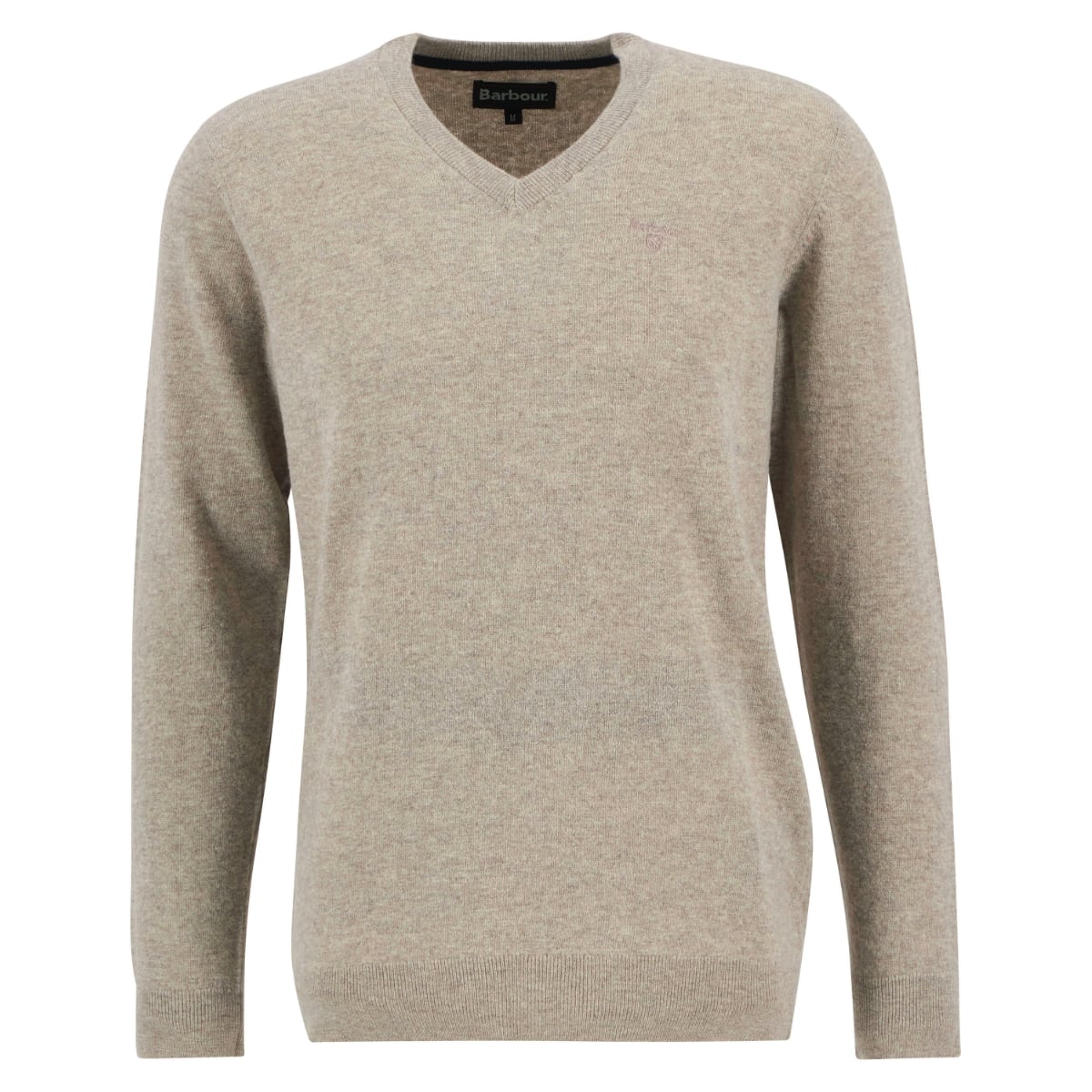 Barbour Essential Lambswool V Neck Men's Jumper | Washed Stone