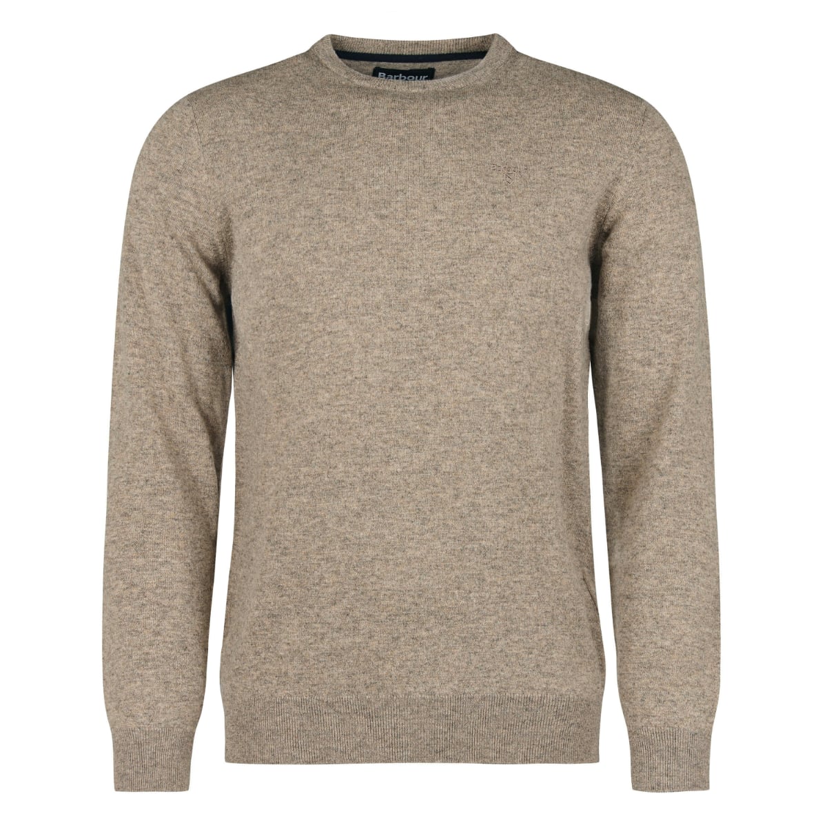 Barbour Essential Lambswool Crew Neck Men's Jumper | Fossil