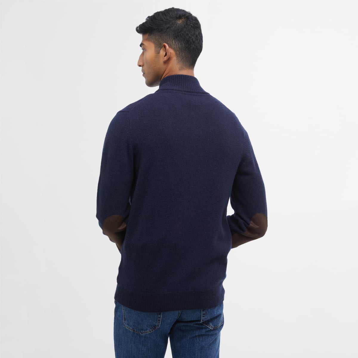 Barbour Essential Patch Zip-Through Men's Cardigan | Classic Navy