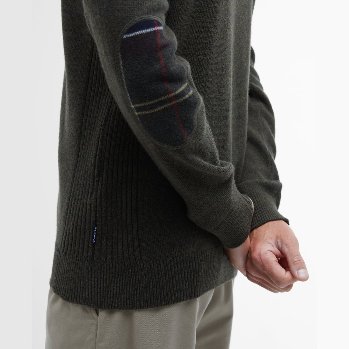 Barbour Holden Half Zip Men's Jumper | Olive Marl