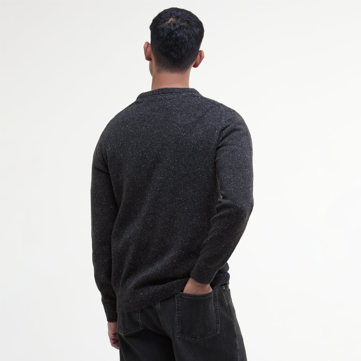 Barbour Tisbury Crew Neck Men's Jumper | Black