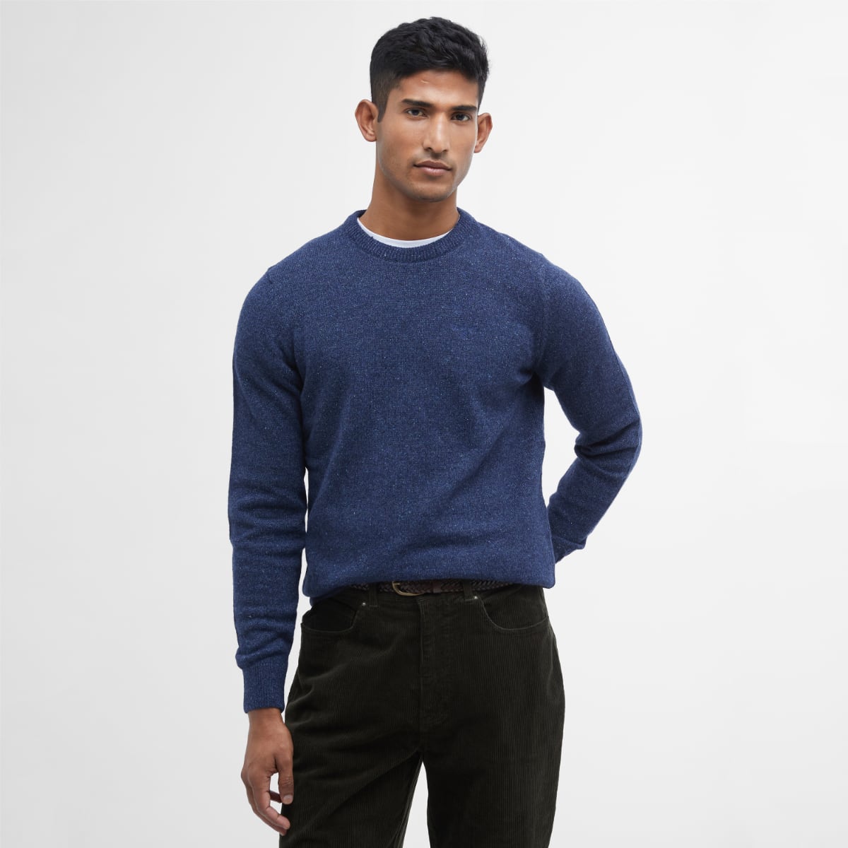 Barbour Tisbury Crew Neck Men's Jumper Deep Blue