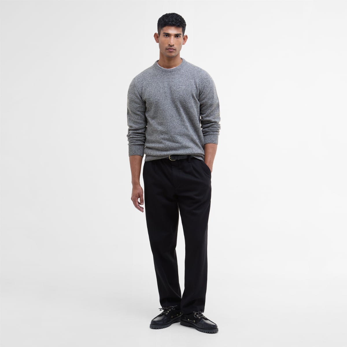 Barbour Tisbury Crew Neck Men's Jumper | Grey