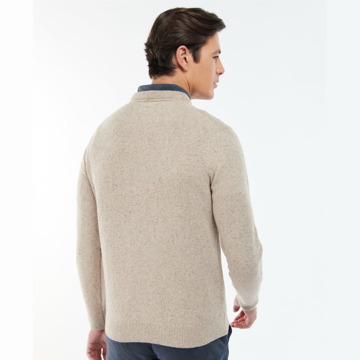 Barbour Tisbury Crew Neck Men's Jumper | Stone