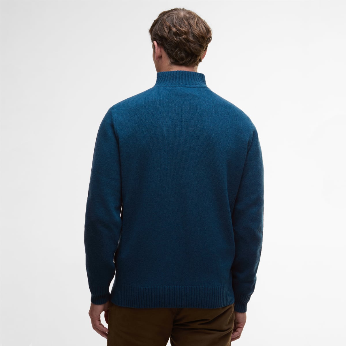 Barbour Nelson Essential Half Zip Men's Jumper | Mallard Green