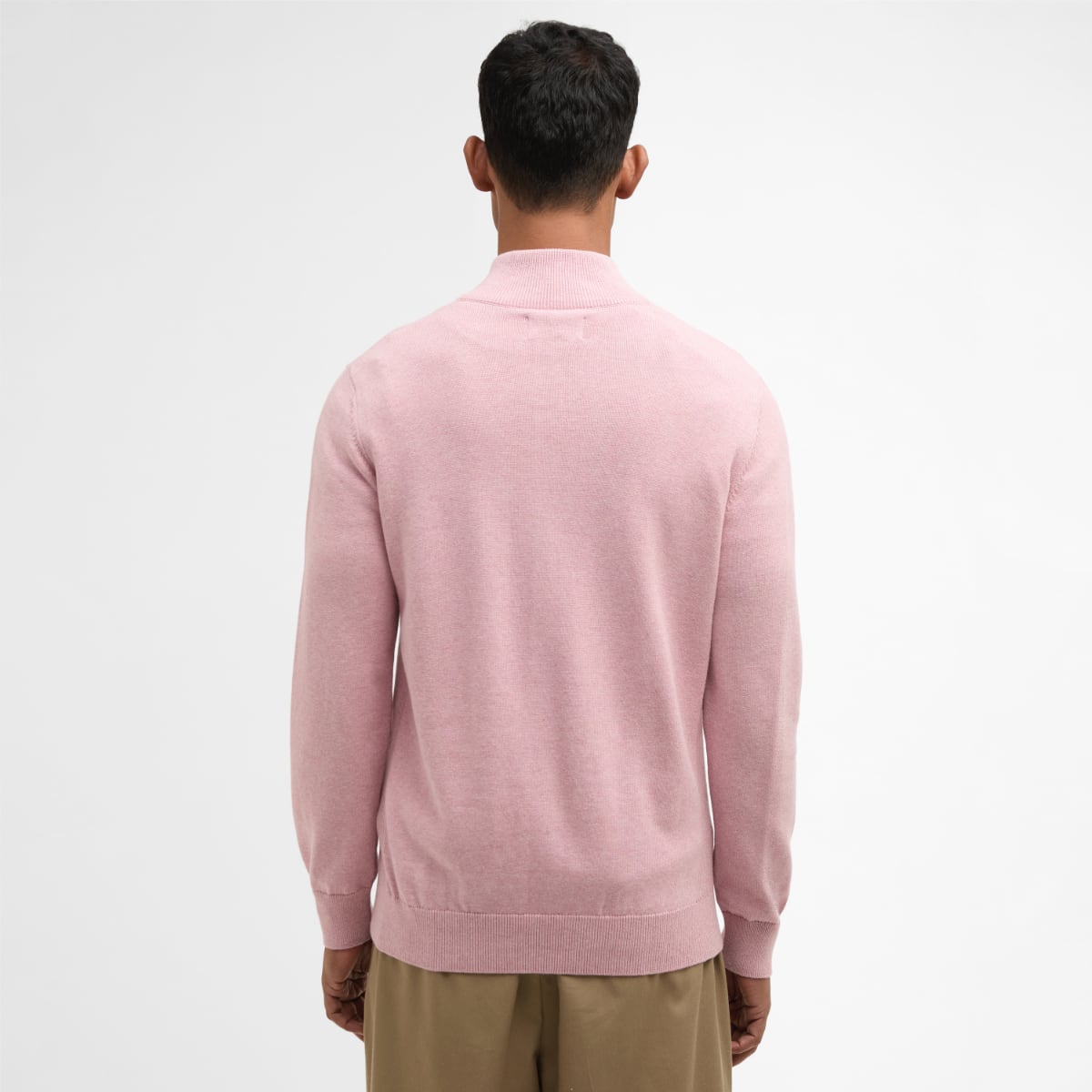 Barbour Cotton Half Zip Men's Jumper | Pink