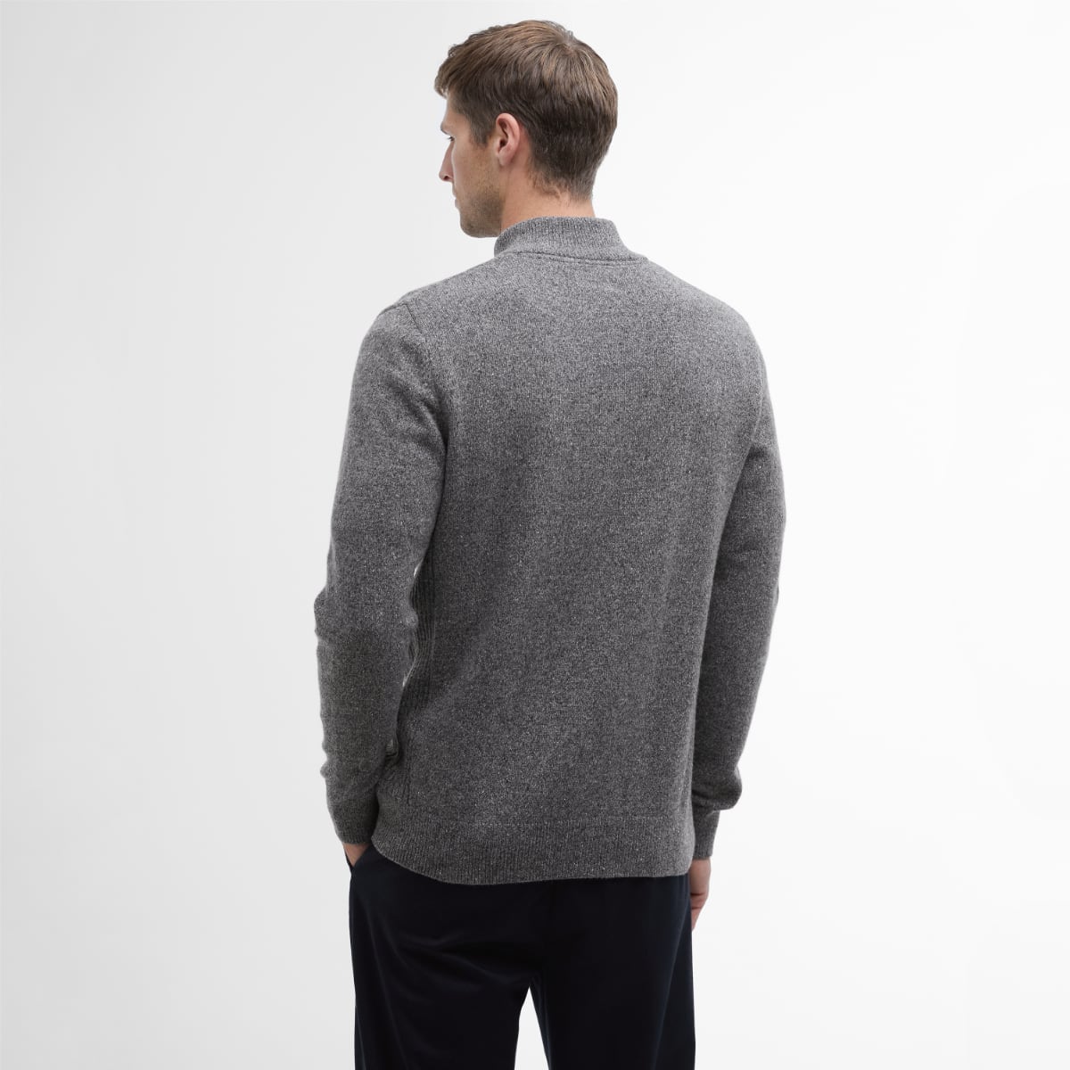 Barbour Tisbury Half Zip Men's Jumper | Grey