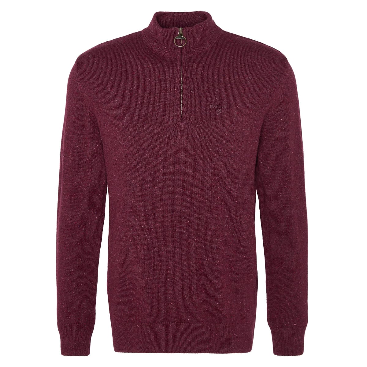 Barbour Tisbury Half Zip Men's Jumper | Ruby