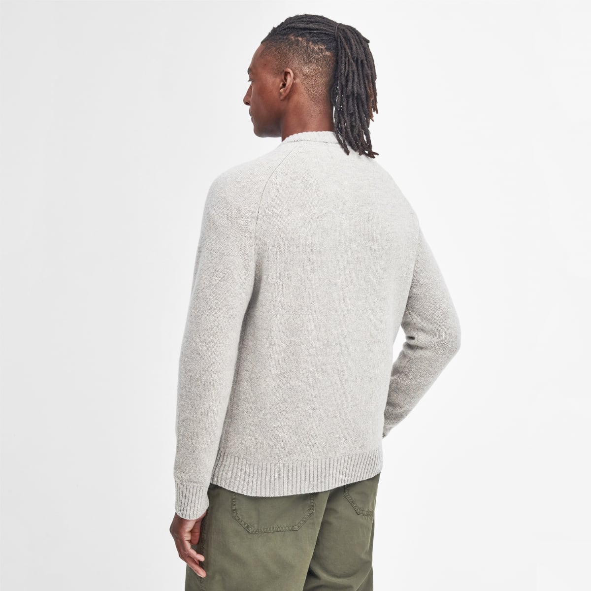 Barbour Grangetown Crew Neck Men's Jumper | Light Grey
