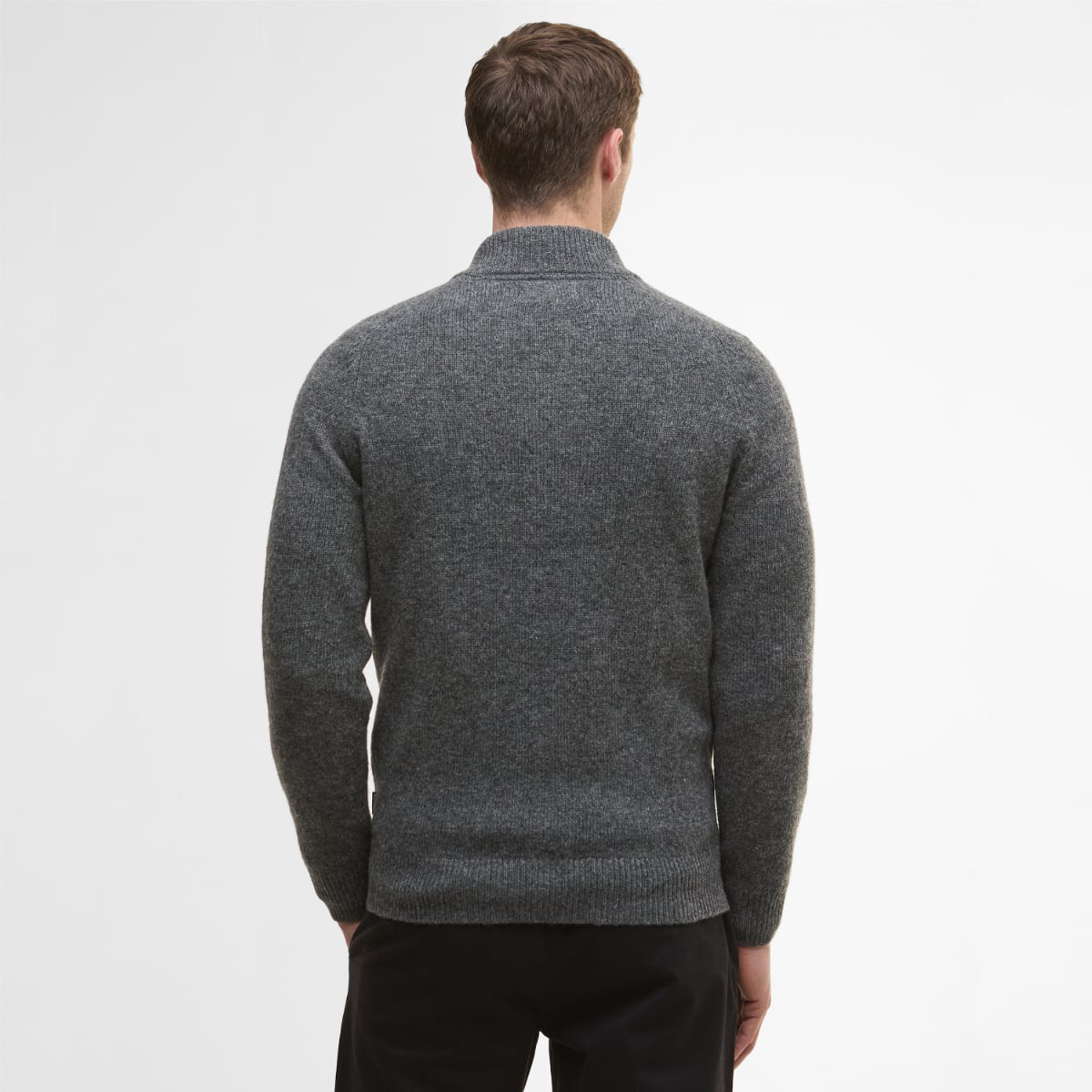 Barbour Talder Zip-Up Men's Cardigan | Charcoal