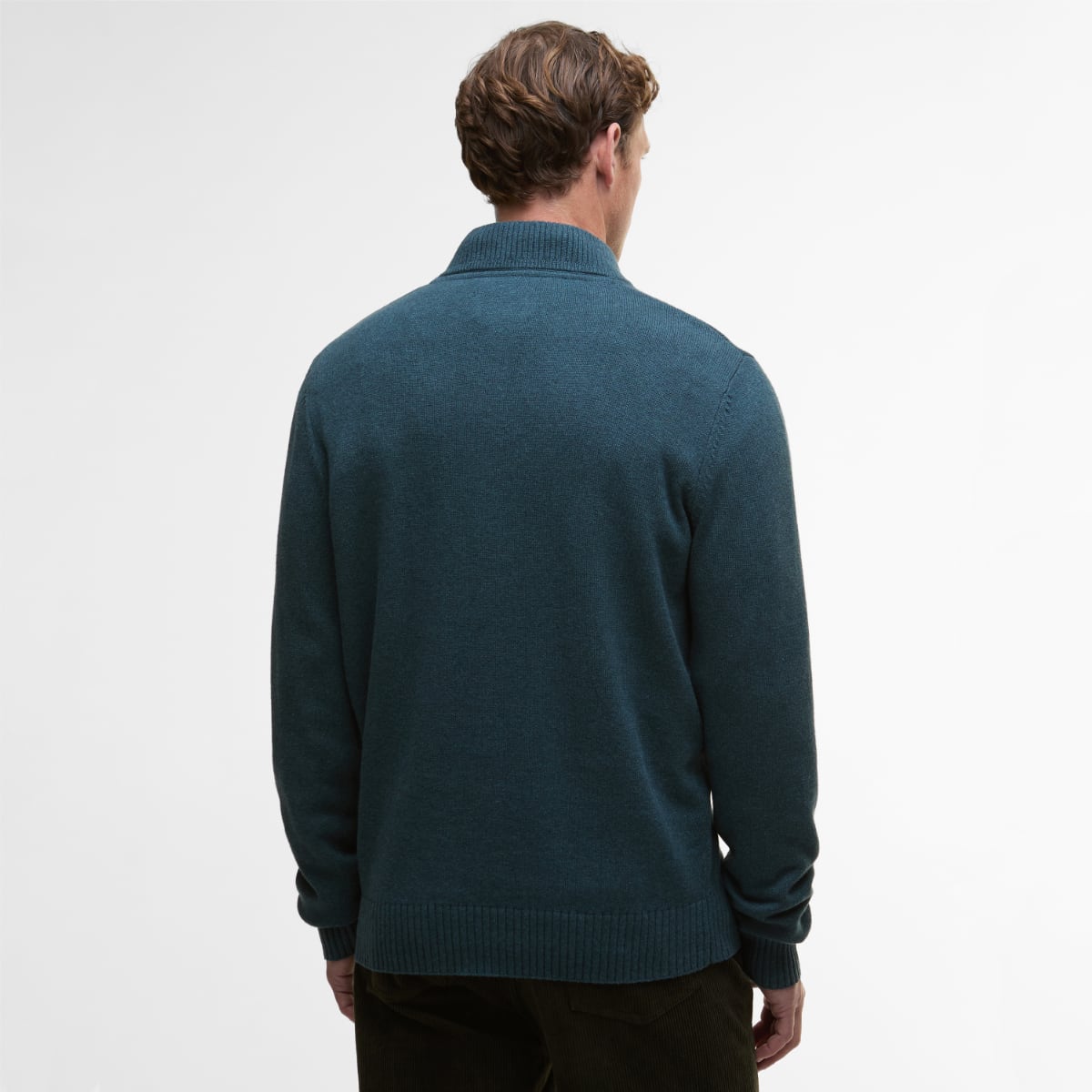 Barbour Kelson Half Zip Men's Jumper | Mallard Green