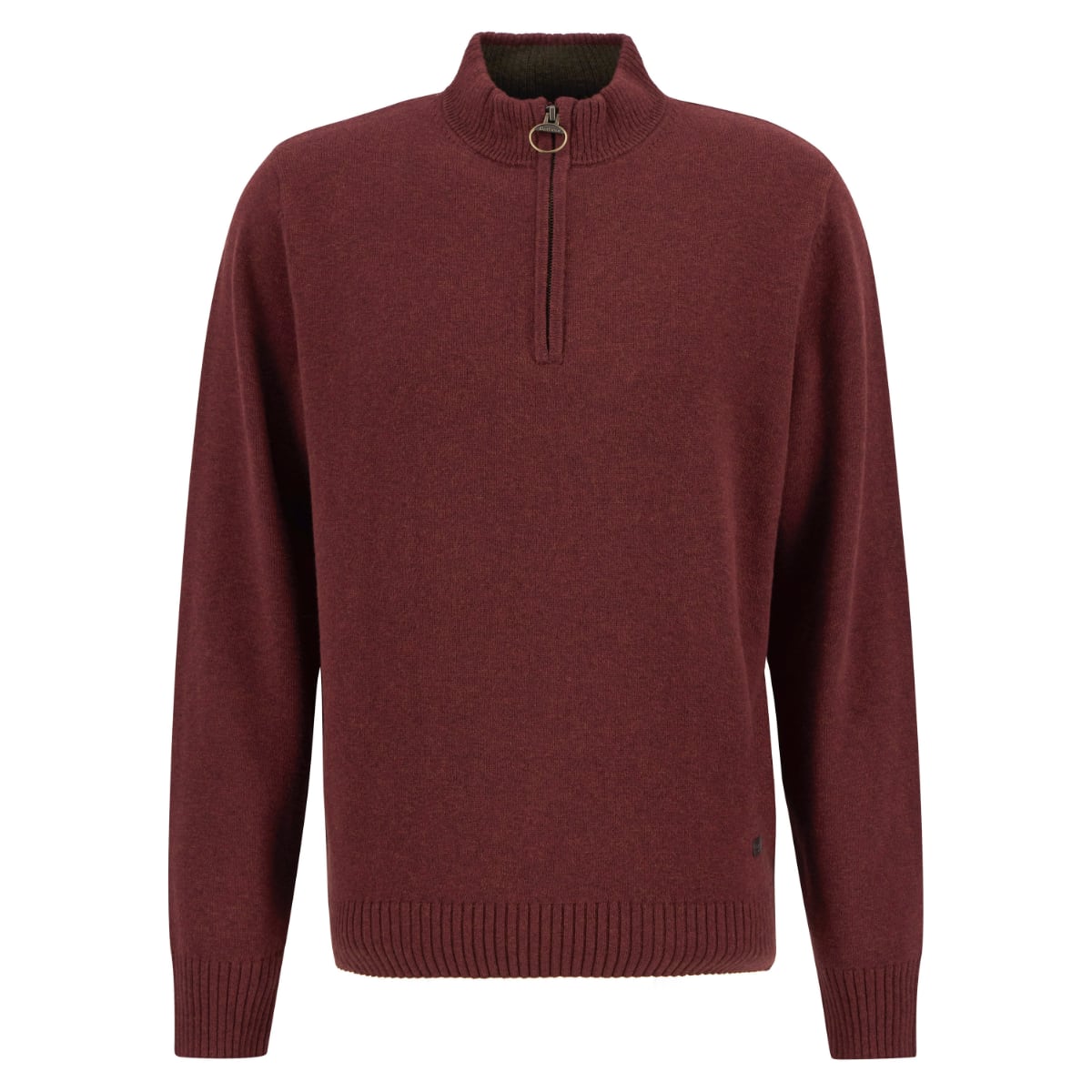 Barbour Kelson Half Zip Men's Jumper | Fired Brick