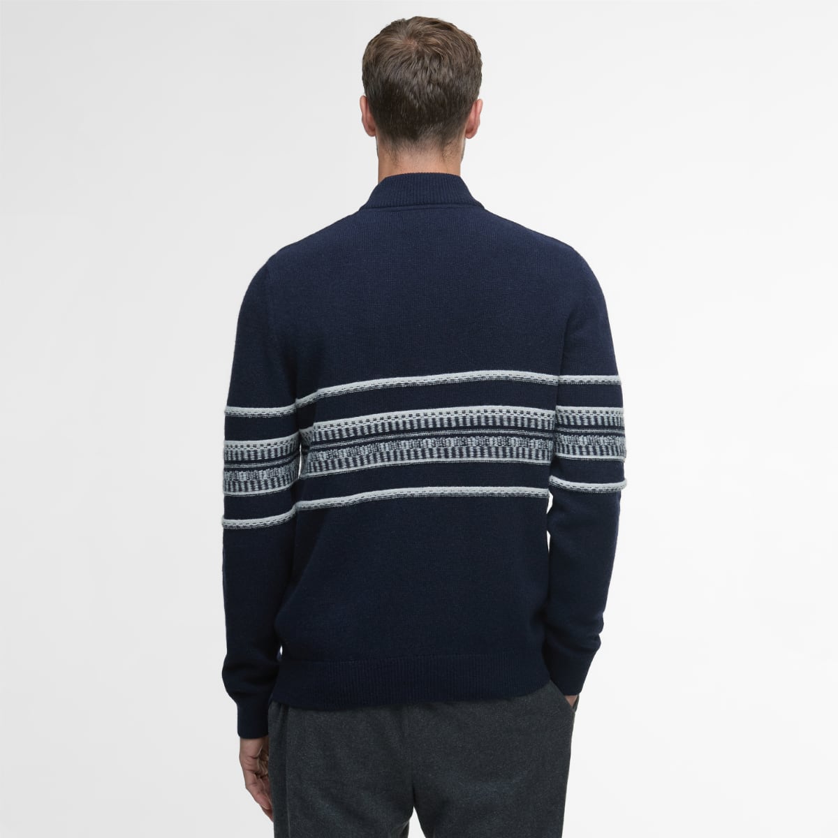 Barbour Kepwick Half Zip Men's Jumper | Navy