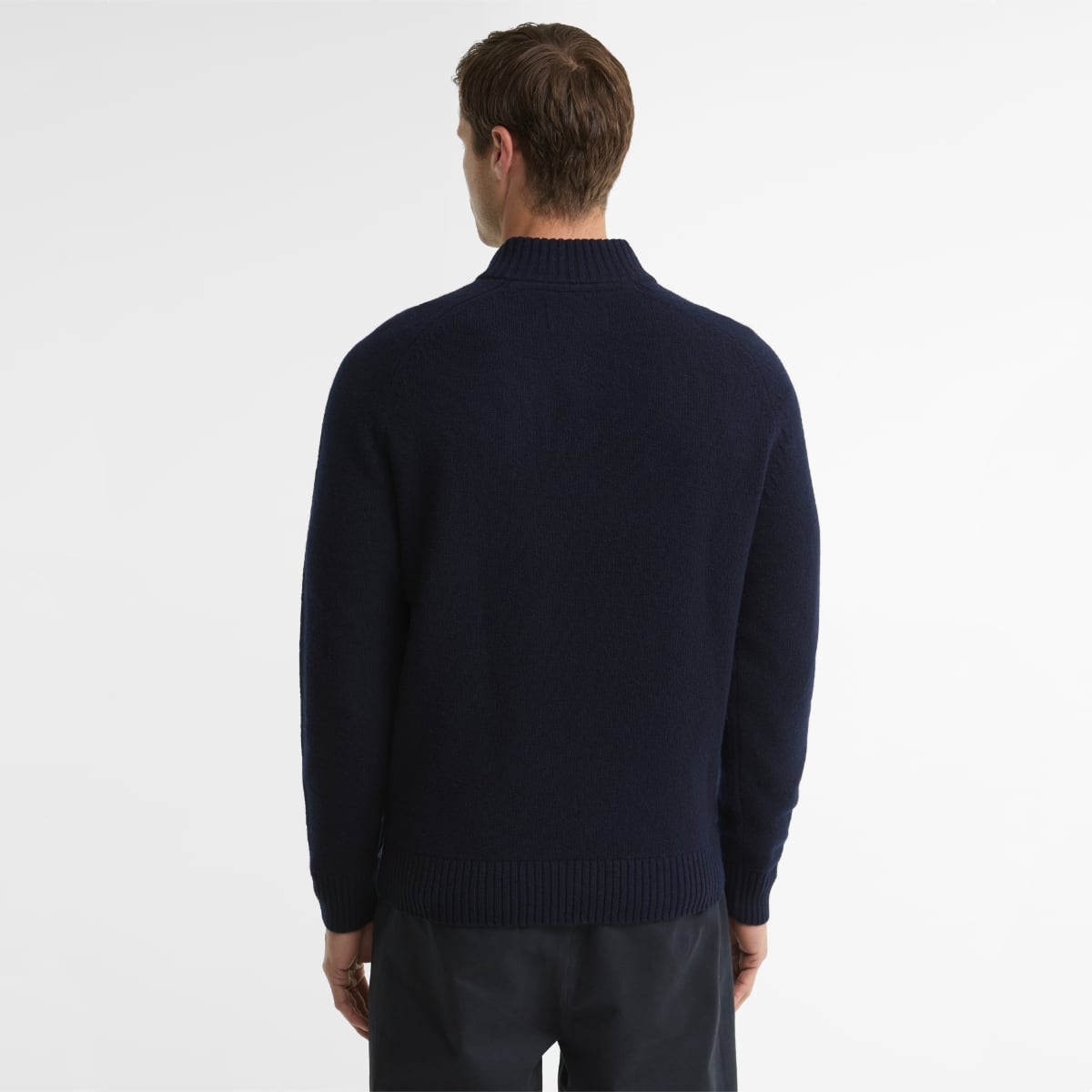 Barbour Newtown Half-Zip Men's Sweater | Navy