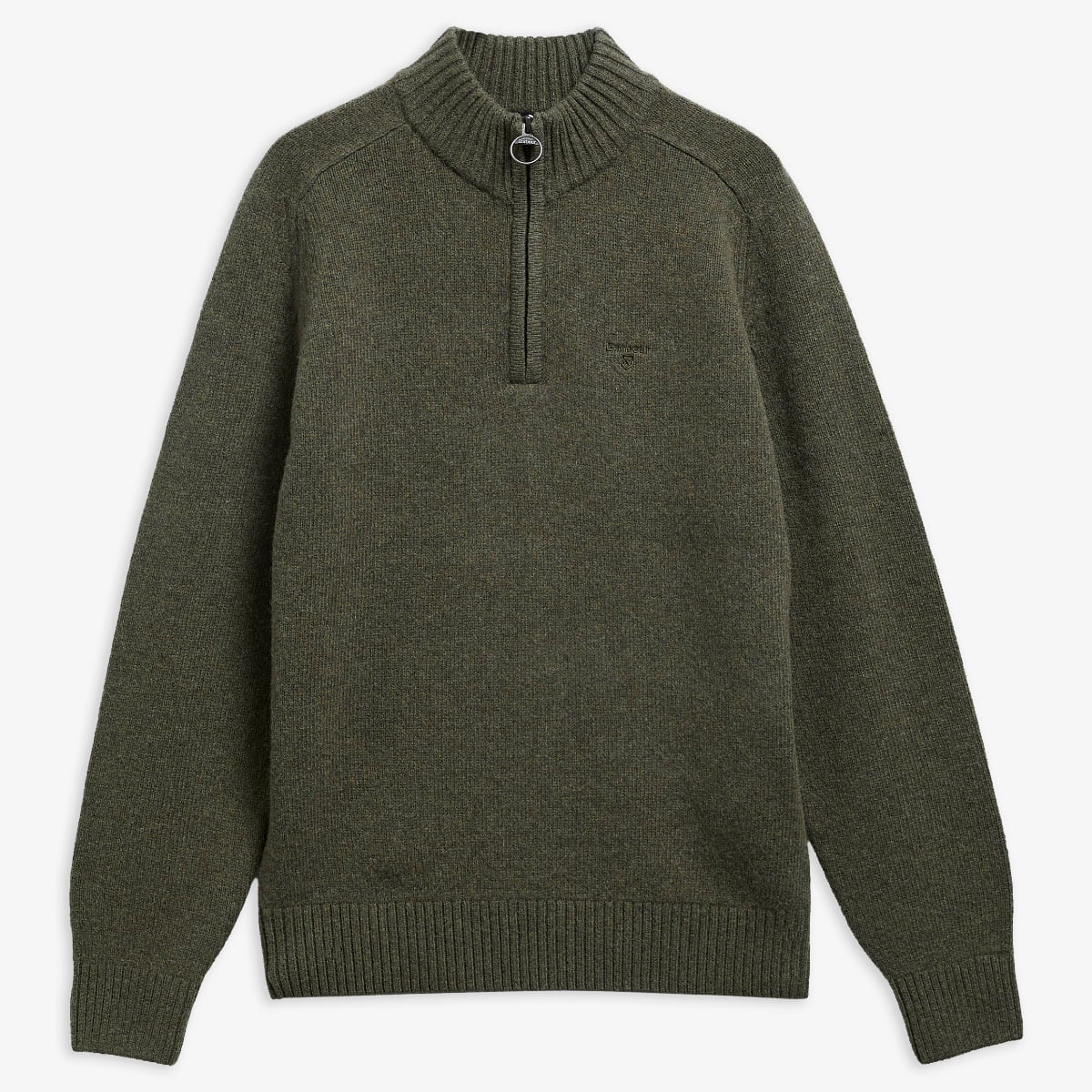 Barbour Newtown Half-Zip Men's Sweater | Mid Olive