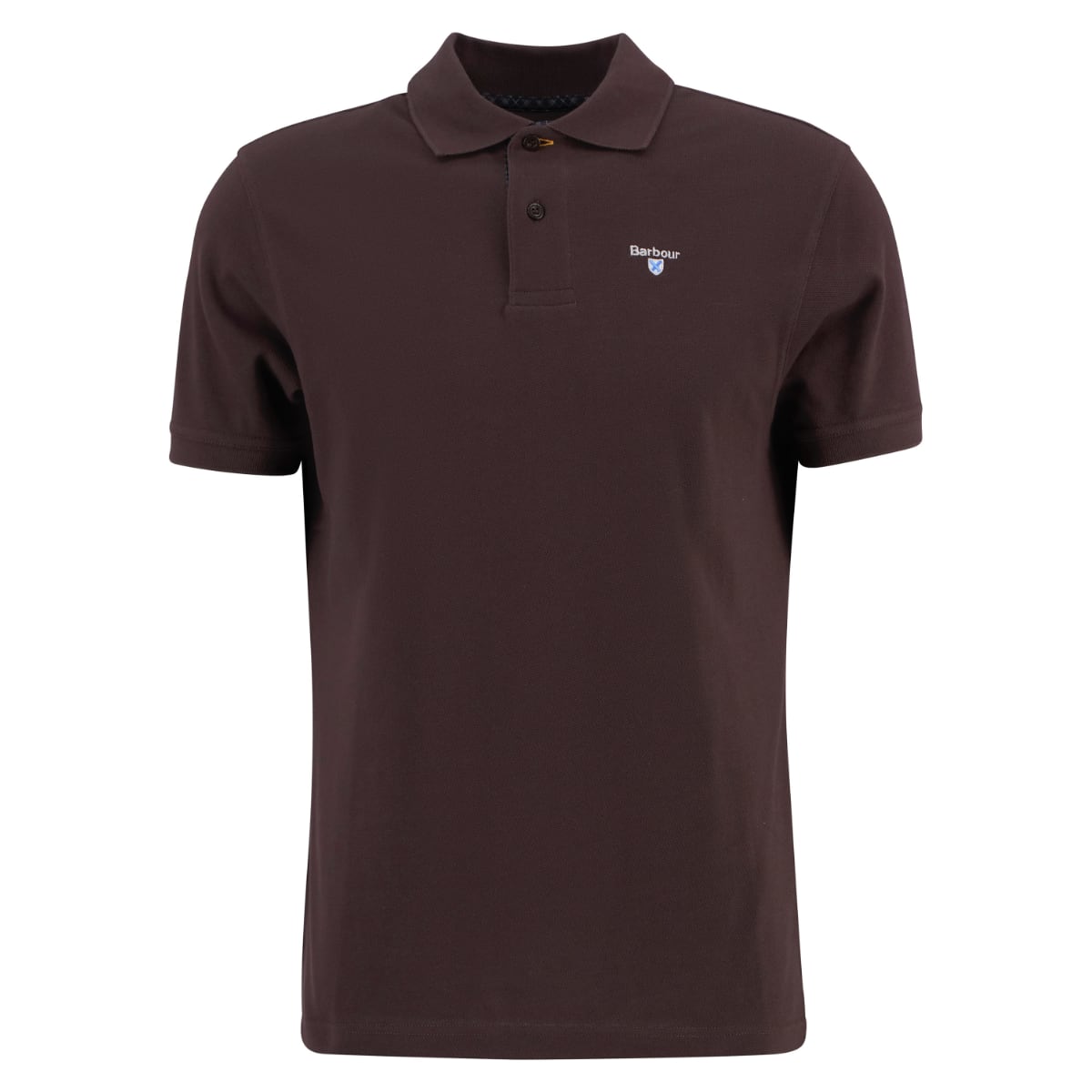 Barbour Tartan Pique Men's Polo Shirt | Dark Oak
