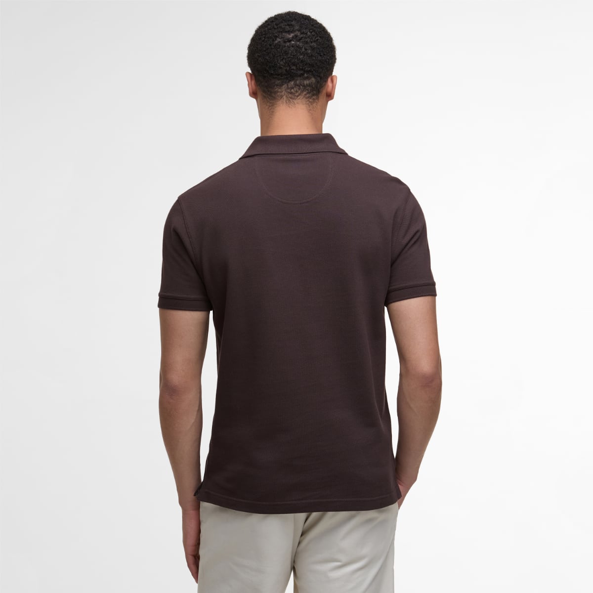 Barbour Tartan Pique Men's Polo Shirt | Dark Oak