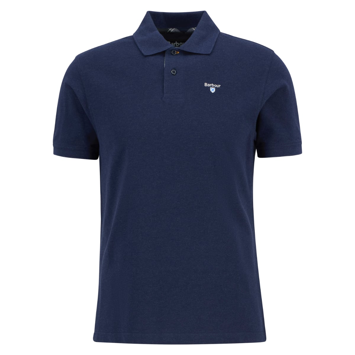 Barbour Tartan Pique Men's Polo Shirt | Inky Marl