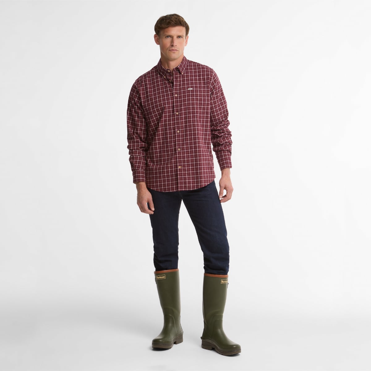 Barbour Bank Regular Fit Men's Shirt | Dark Bordeaux