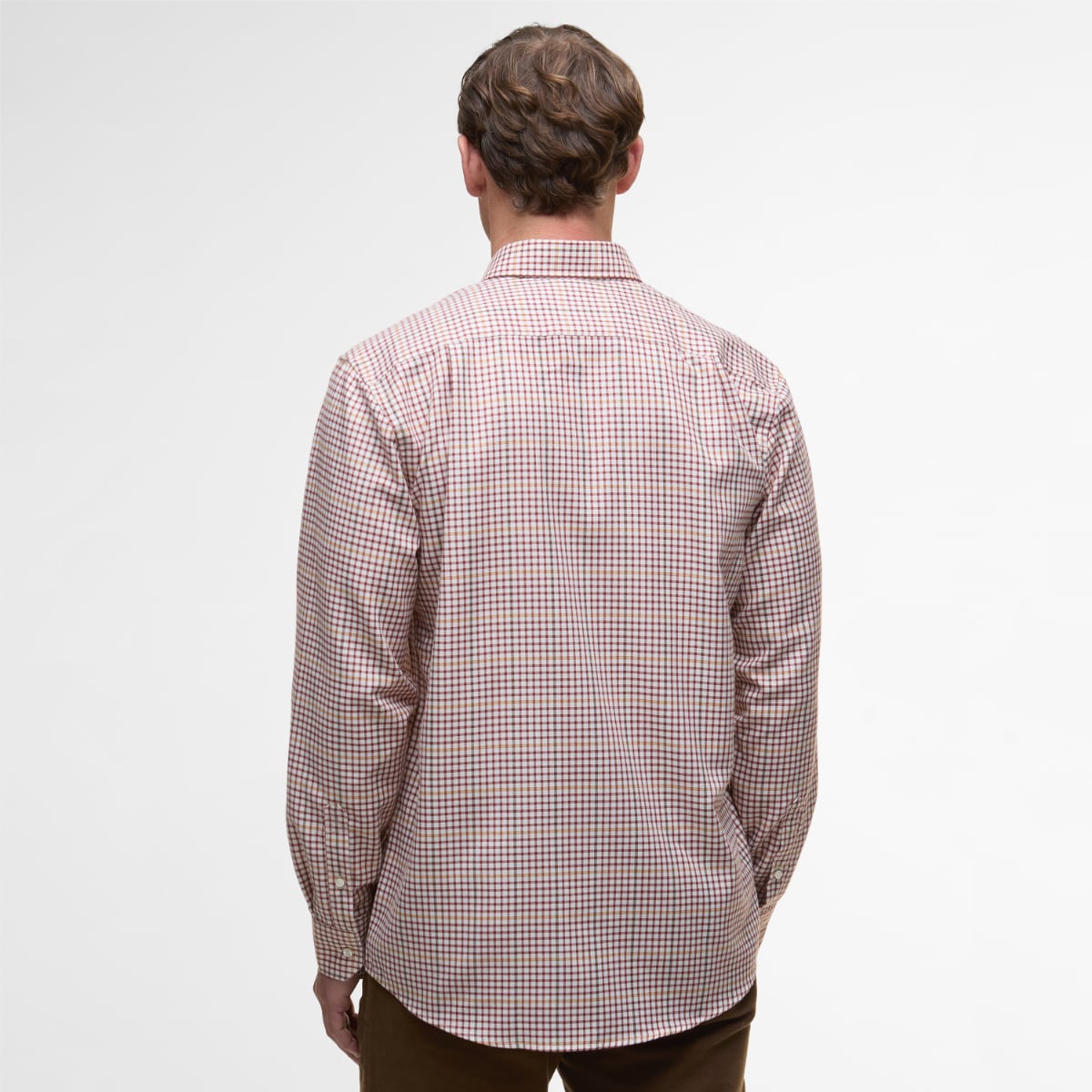 Barbour Henderson Thermo Weave Regular Fit Men's Shirt | Fired Brick