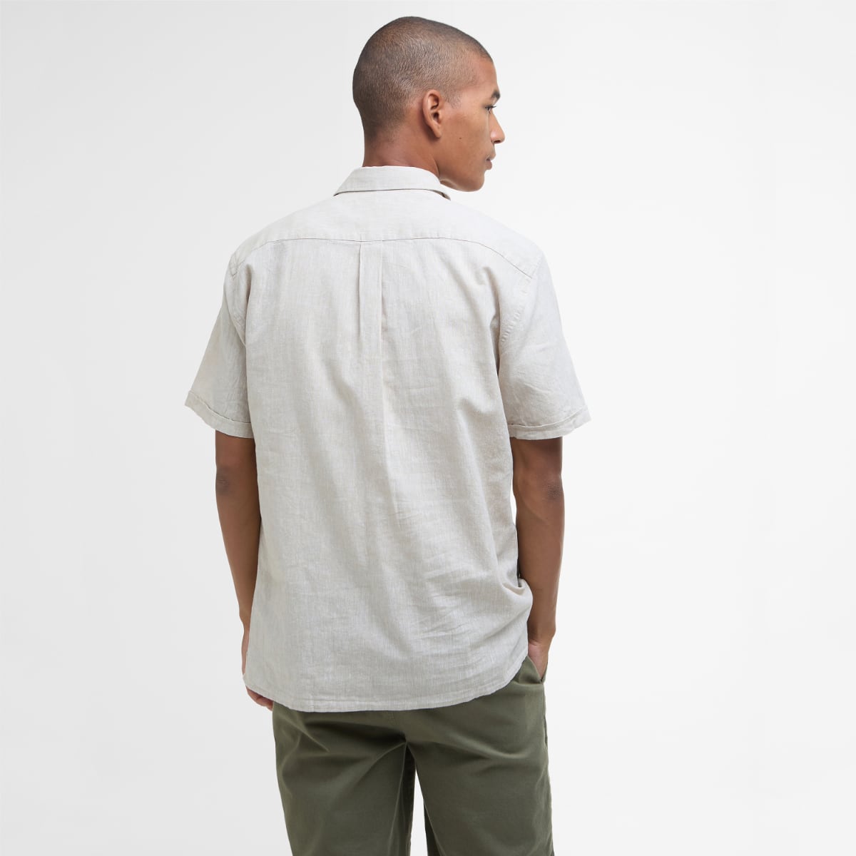 Barbour Nelson Short Sleeve Regular Fit Men's Shirt | Stone