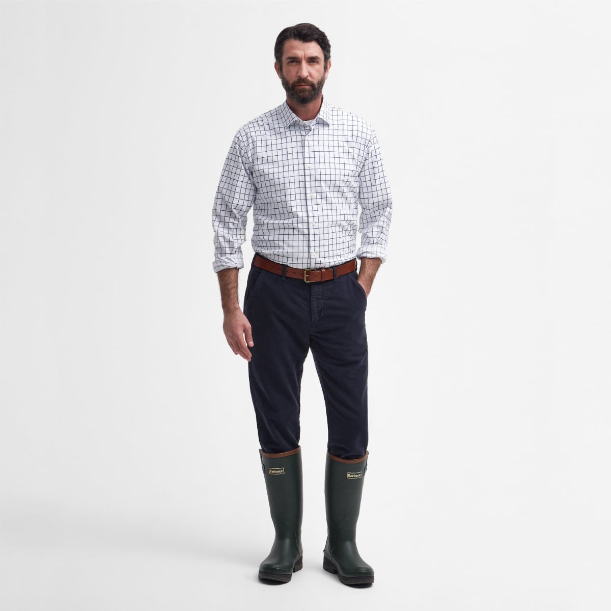 Barbour Hanstead Country Active Long-Sleeve Regular Fit Men's Shirt | Blue