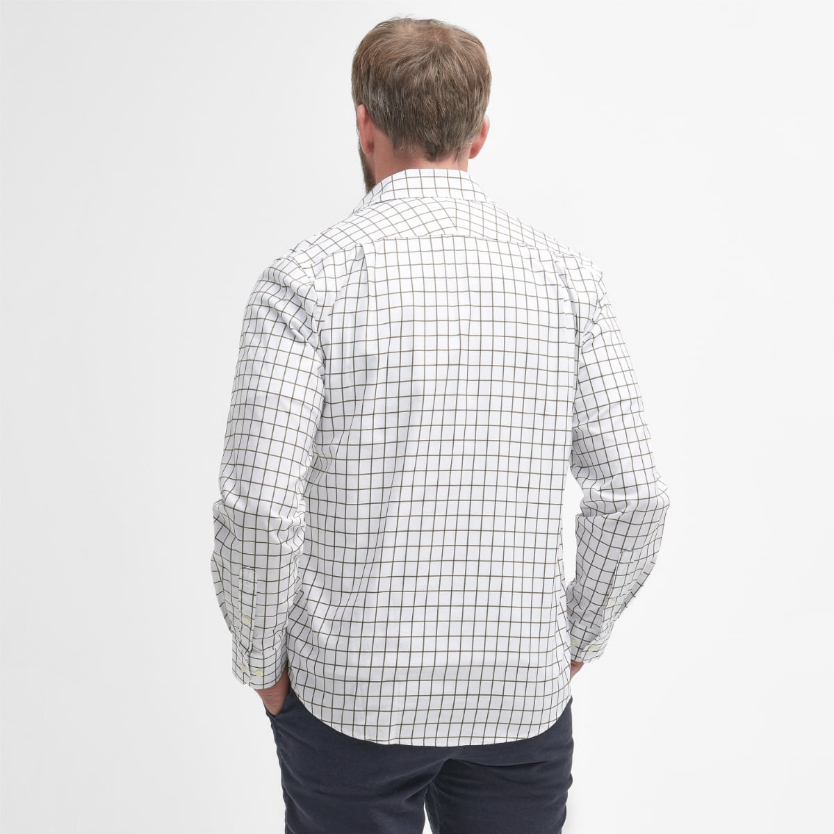 Barbour Hanstead Country Active Long-Sleeve Regular Fit Men's Shirt | Mid Olive