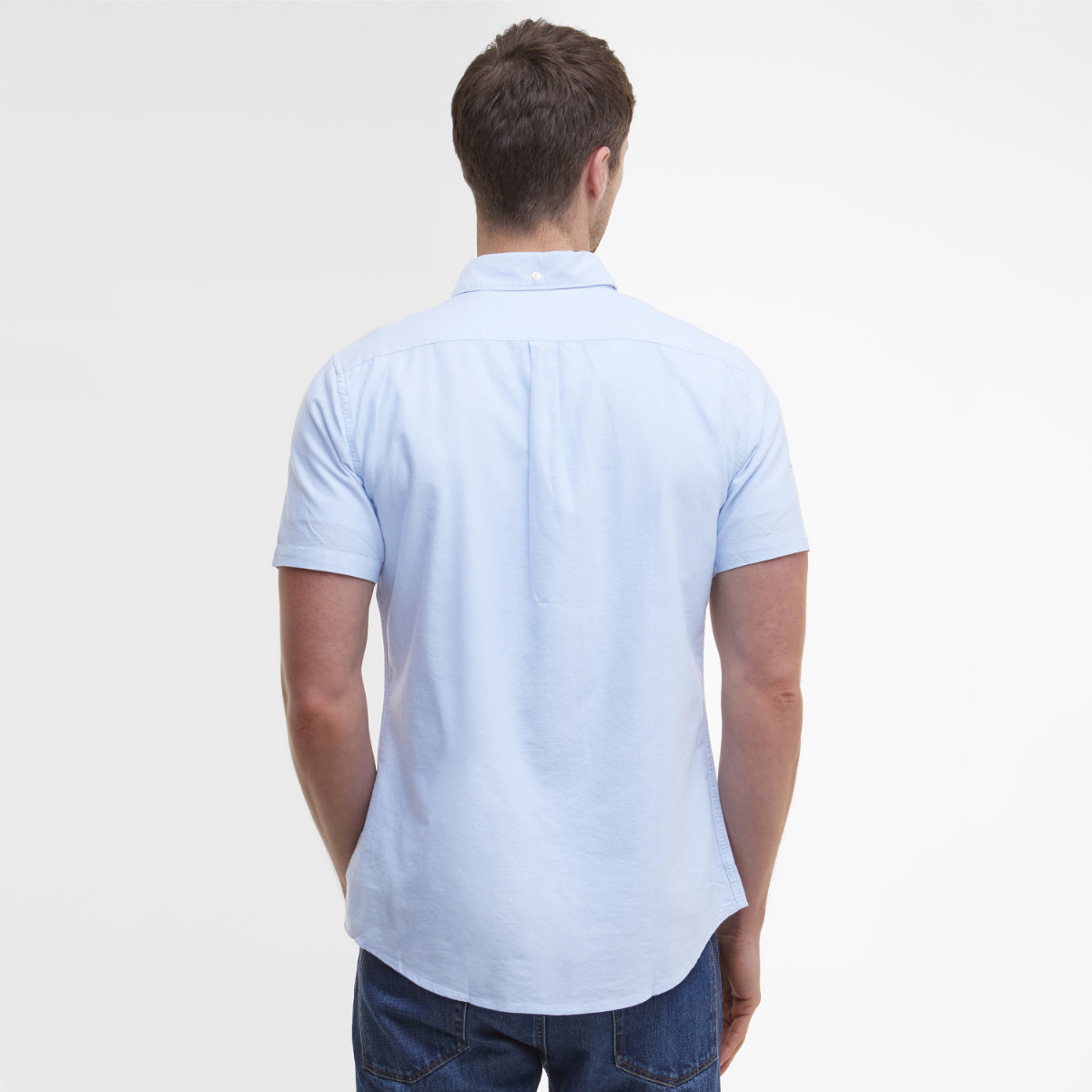 Barbour Oxtown Short Sleeve Tailored Fit Men's Shirt | Sky