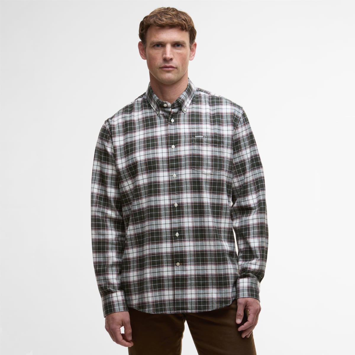 Barbour Telfield Regular Fit Men's Shirt | Olive