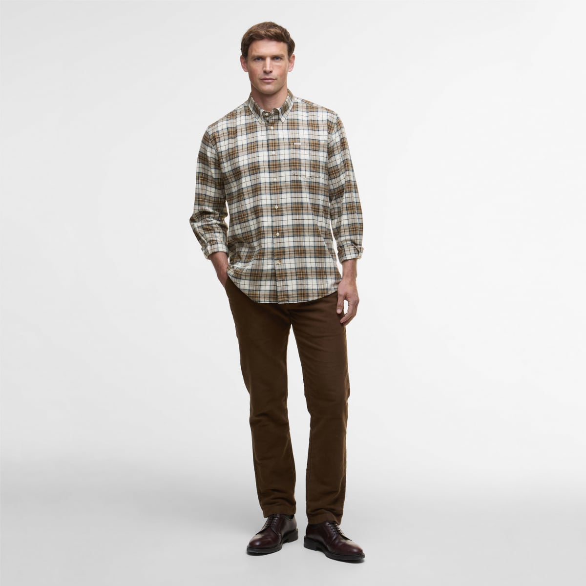 Barbour Telfield Regular Fit Men's Shirt | Stone