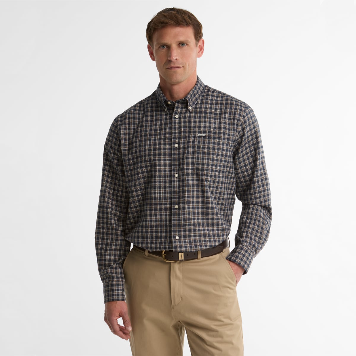Barbour Cliff Regular Fit Men's Shirt | Navy