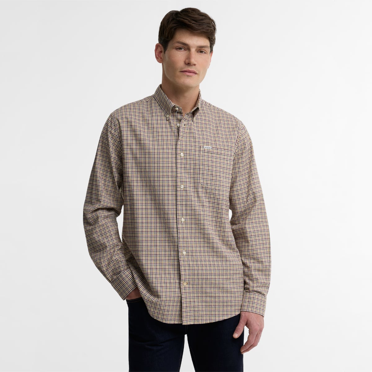 Barbour Farmtown Regular Fit Men's Shirt | Dark Bordeaux