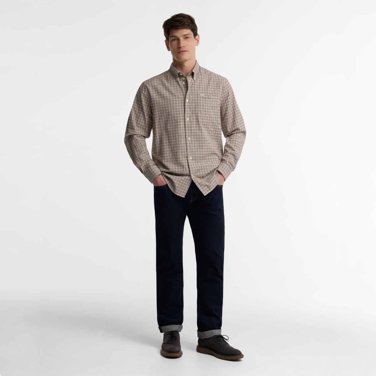 Barbour Farmtown Regular Fit Men's Shirt | Dark Bordeaux