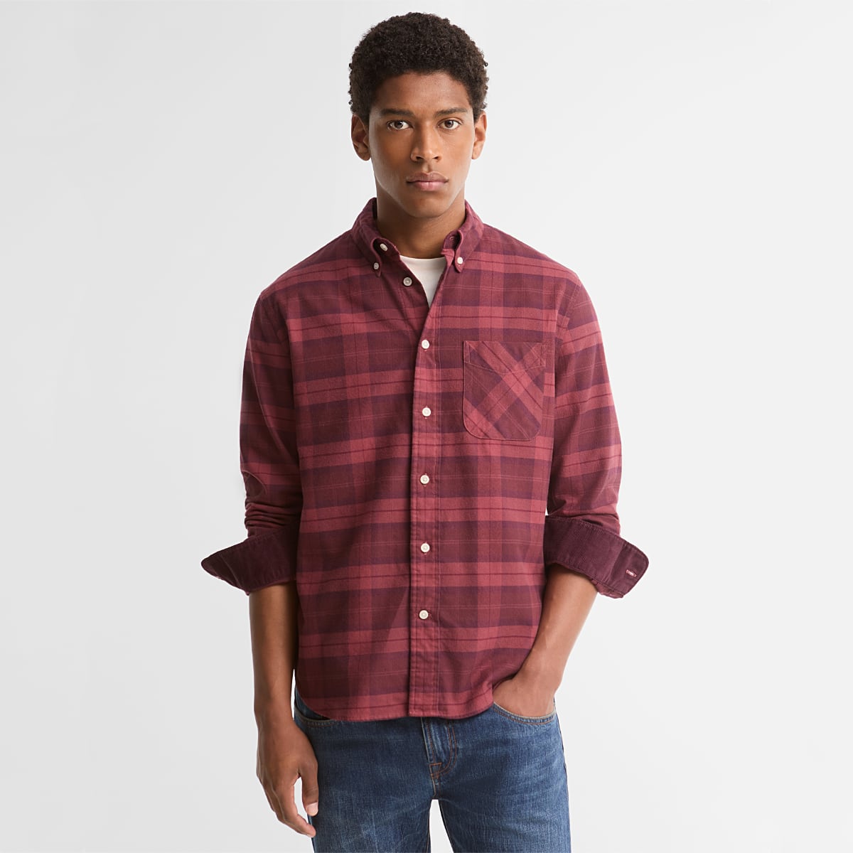 Barbour Mineral Authentic Fit Men's Shirt | Crimson Heather