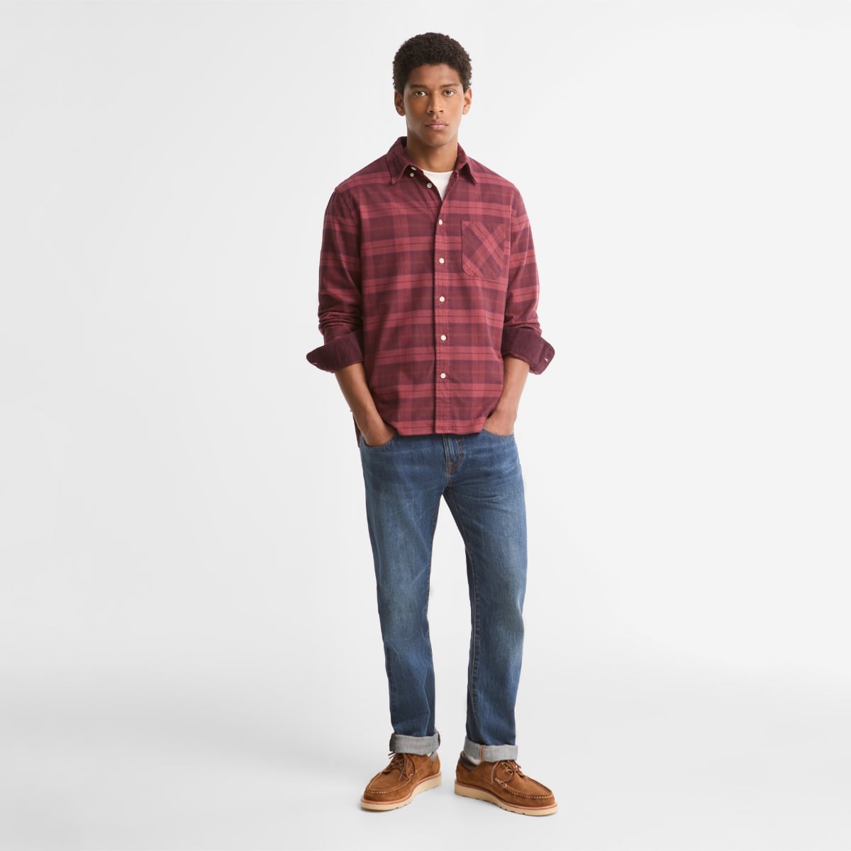 Barbour Mineral Authentic Fit Men's Shirt | Crimson Heather