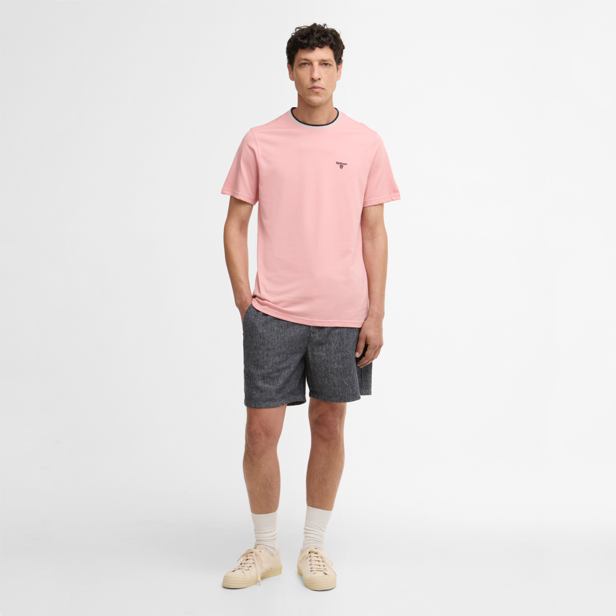 Barbour Cornsay Tailored Men's T-Shirt | Mineral Pink