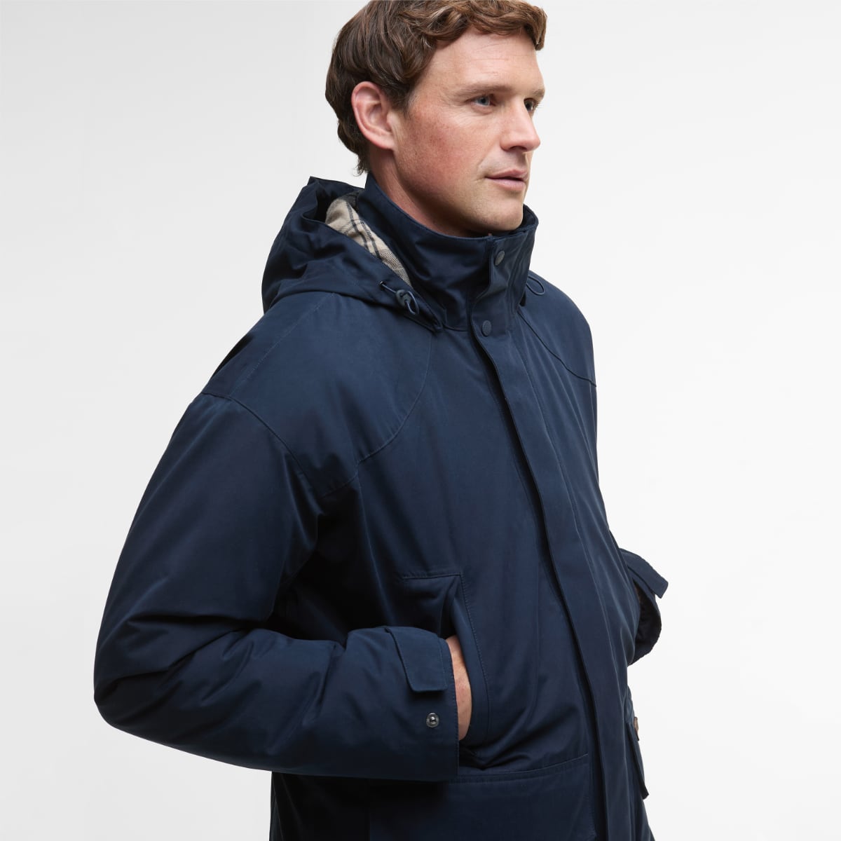 Barbour Farlam Waterproof Men's Jacket | Navy