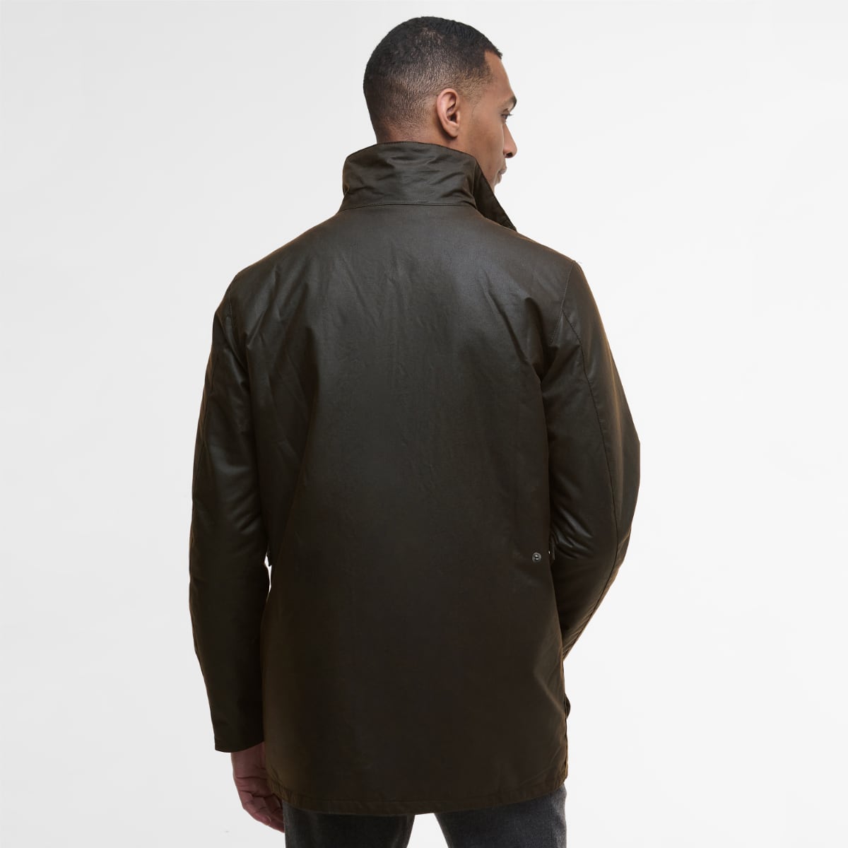 Barbour MODERN Border Men's Waxed Jacket | Dark Brown