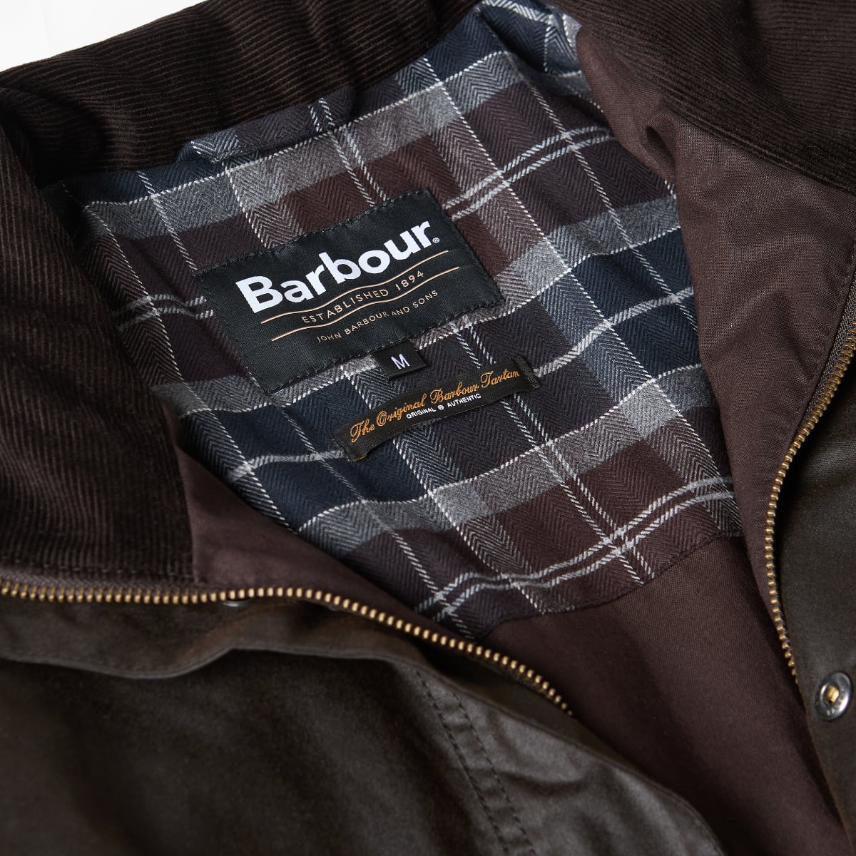 Barbour MODERN Border Men's Waxed Jacket | Dark Brown