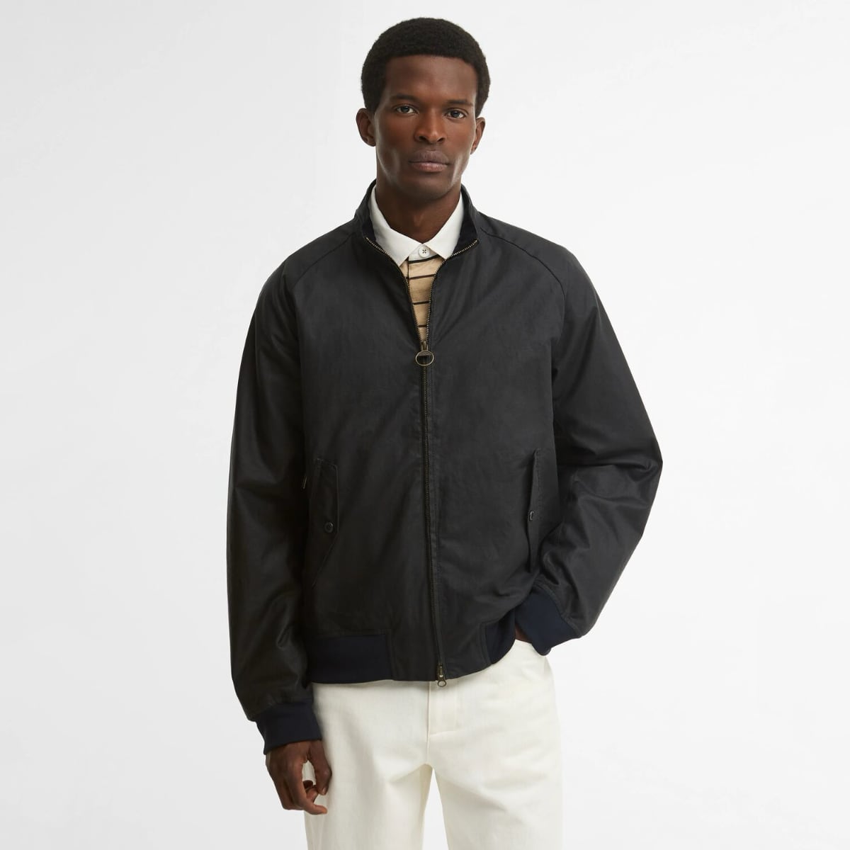 Barbour Chelsea Blouson Men's Waxed Jacket | Navy