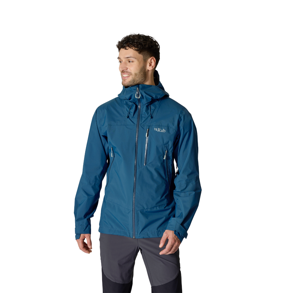 Rab Downpour Mountain Waterproof Men's Jacket | Tempest Blue