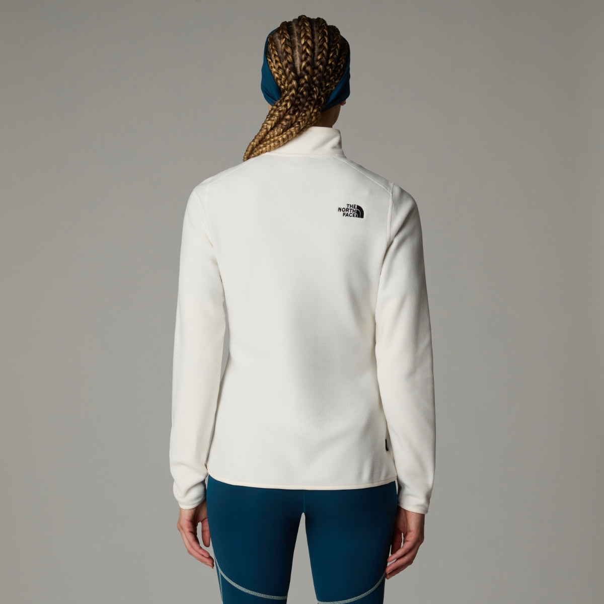 The North Face 100 Glacier 1/4 Zip Fleece Women's Jacket | White Dune-NPF