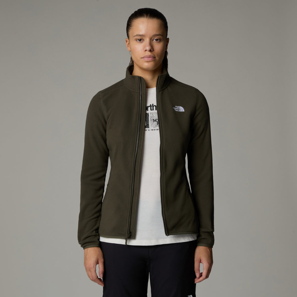 The North Face 100 Glacier Full Zip Fleece Women's Jacket | New Taupe Green