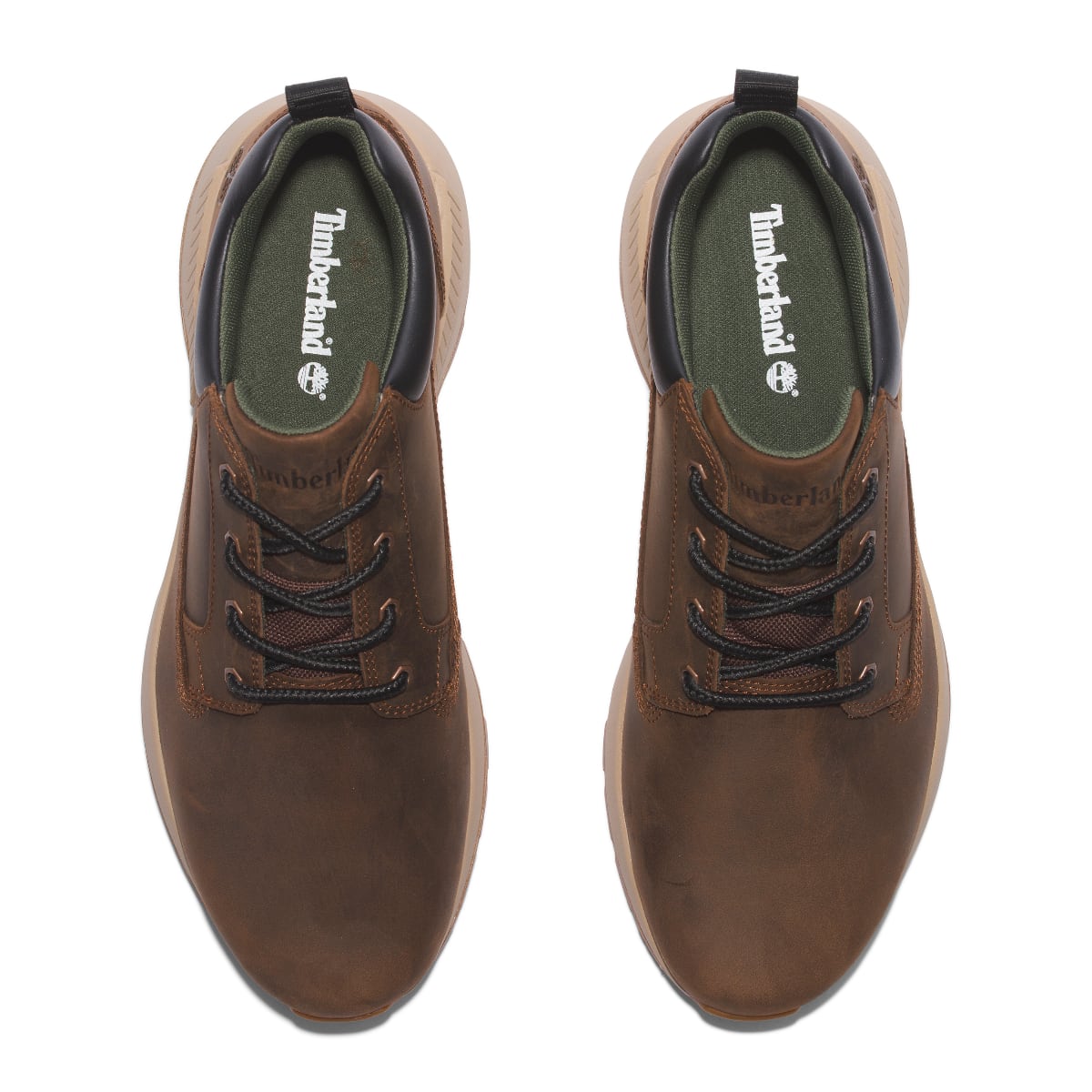 Top view of Timberland men’s chukka boots Potting Soil