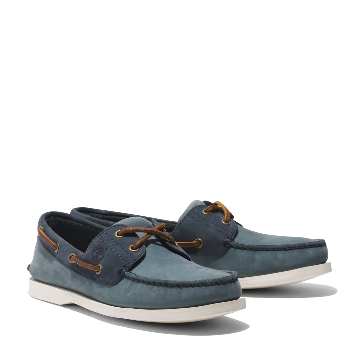 Timberland Classic 2-Eye Men's Boat Shoe | Medium Blue Nubuck (TB 0A2PB8ES2)