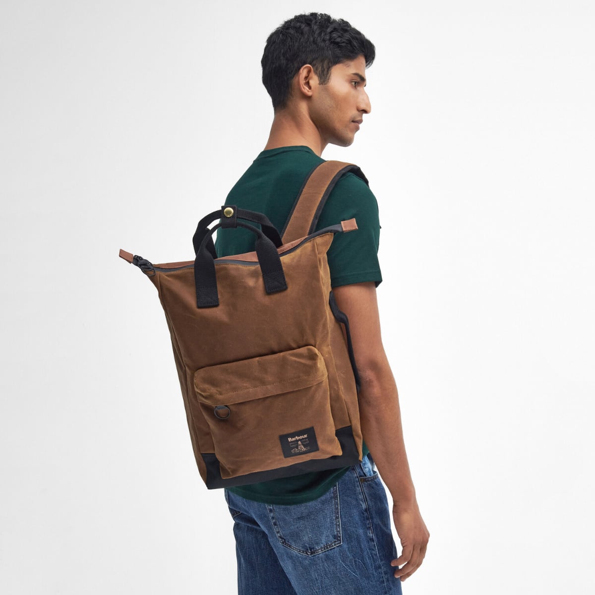 Barbour Field Waxed Backpack - Tan