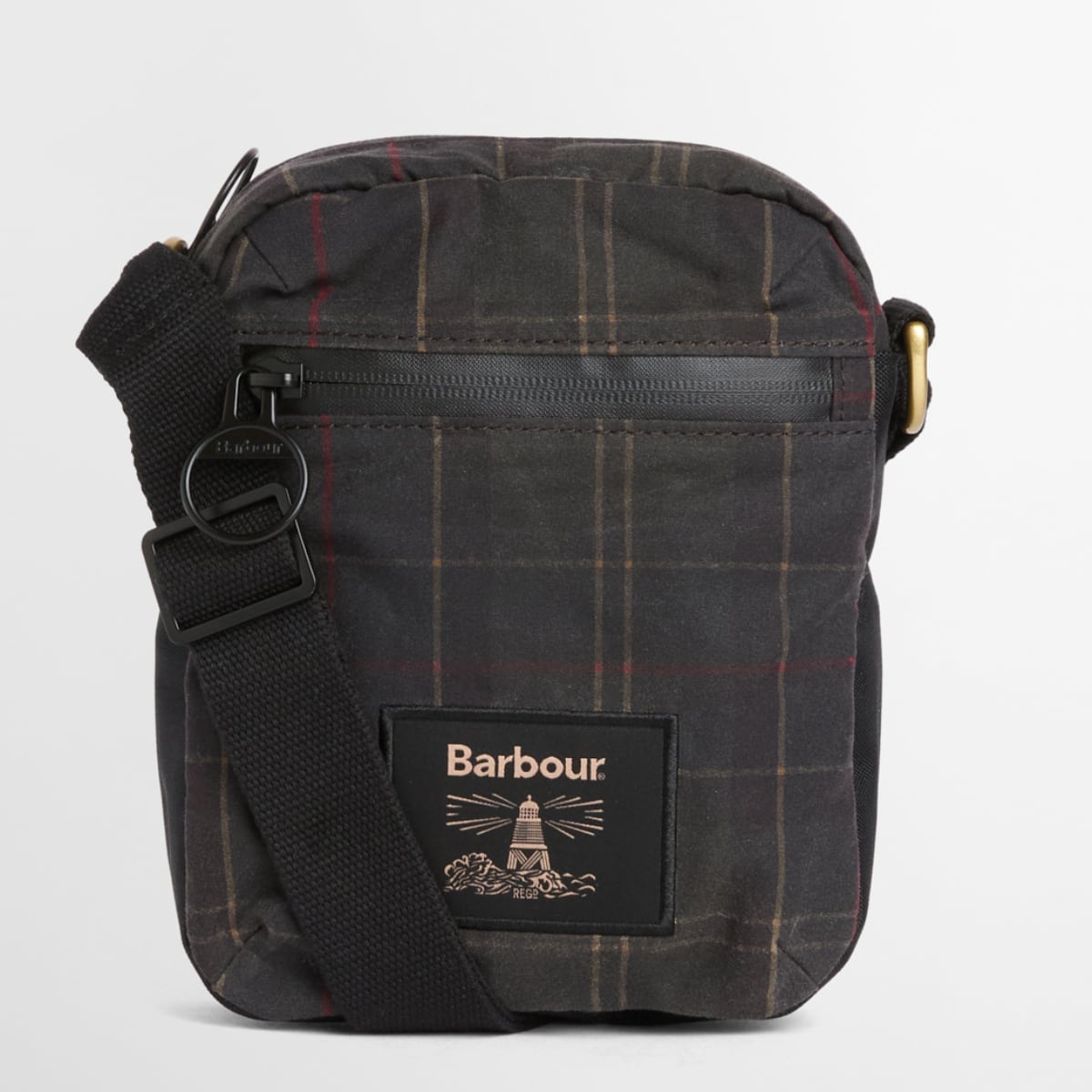 Barbour Field Tartan Waxed Crossbody Bag | Dark Classic Tartan