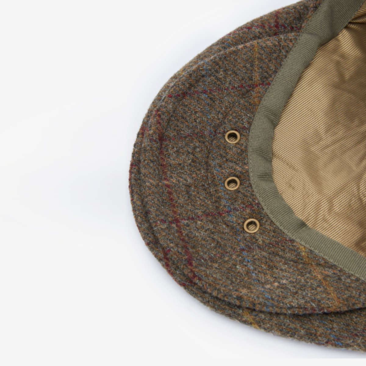 Barbour Crieff Flat Cap | Olive / Blue / Red