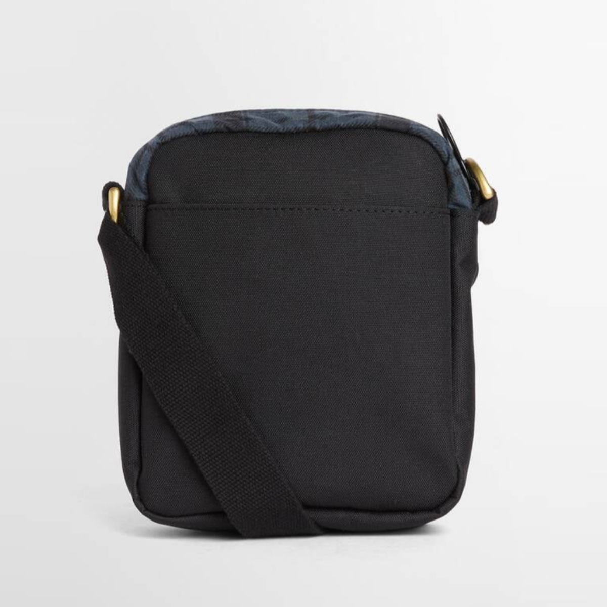 Barbour Field Waxed Crossbody Bag | Navy Tartan
